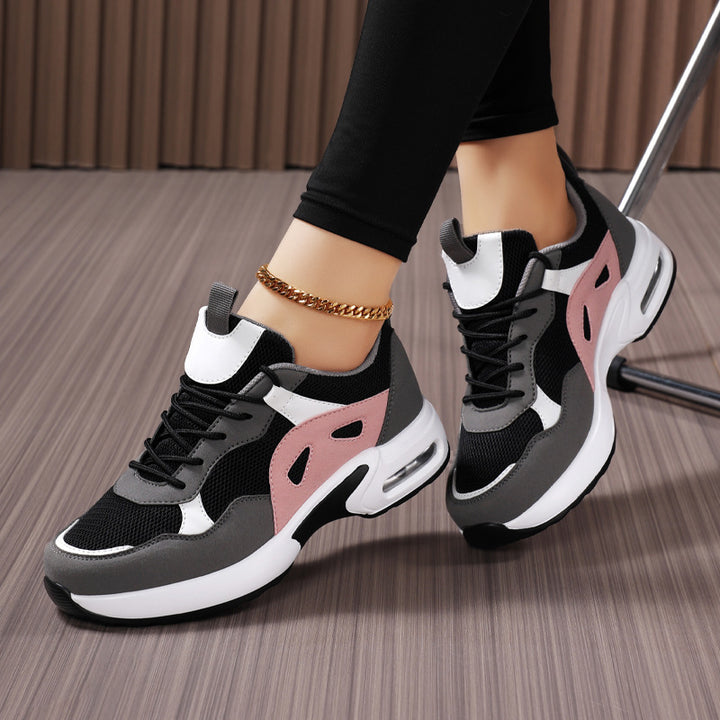 Women's urban chunky sneakers with integrated air chamber, breathable mesh, and stabilizing heel cap Mune Fashion