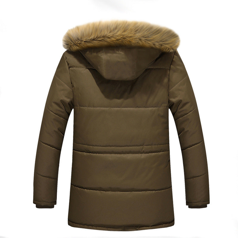 Men's padded parka with removable faux fur trim, teddy lining and wind protection Mune Fashion