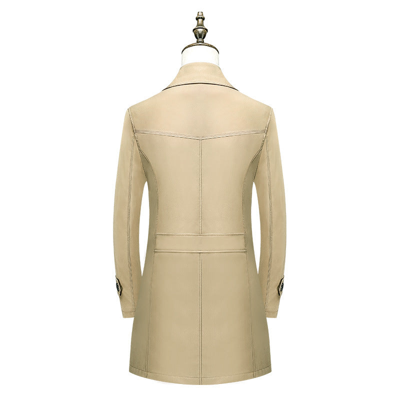 Men's Classic Trench Coat with Checked Lining and Weather Protection Mune Fashion
