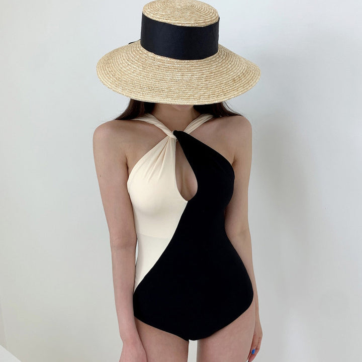 Women's One-Sided Swimsuit with Knot Detail Mune Fashion