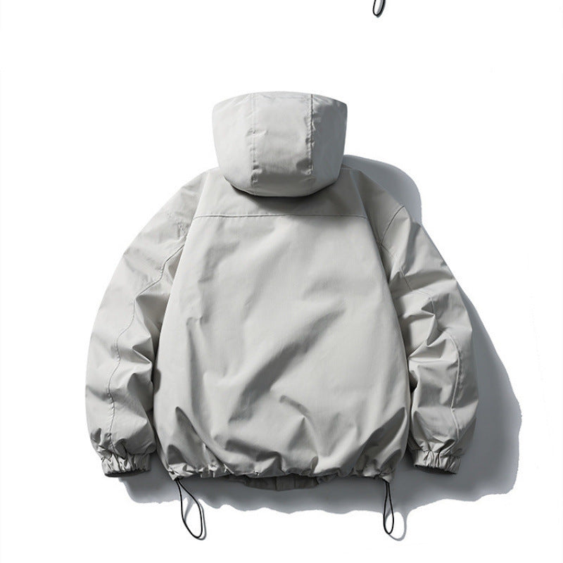 Unisex Waterproof technical hooded jacket with multiple pockets and adjustable hem Mune Fashion