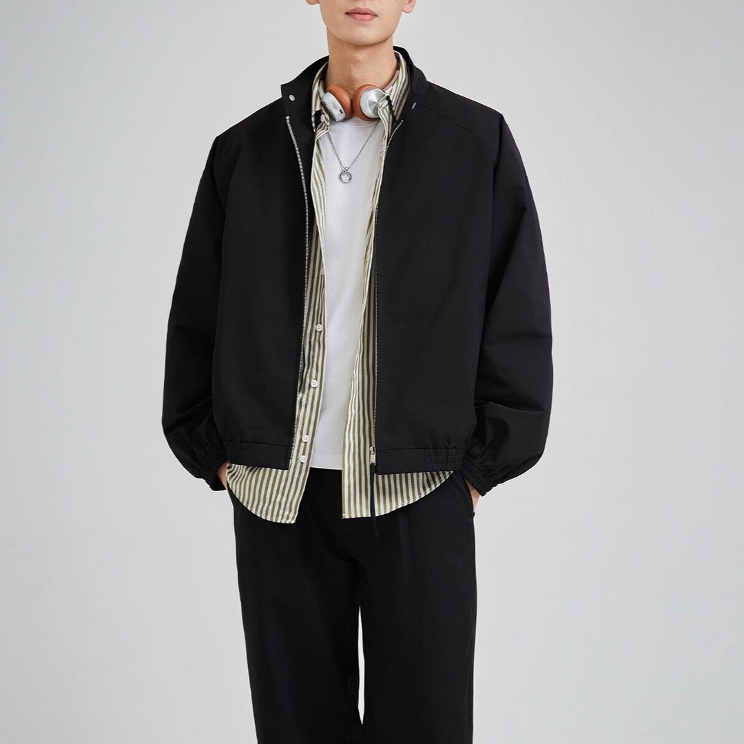 Men's lightweight oversized bomber jacket with stand-up collar and elastic cuffs Mune Fashion