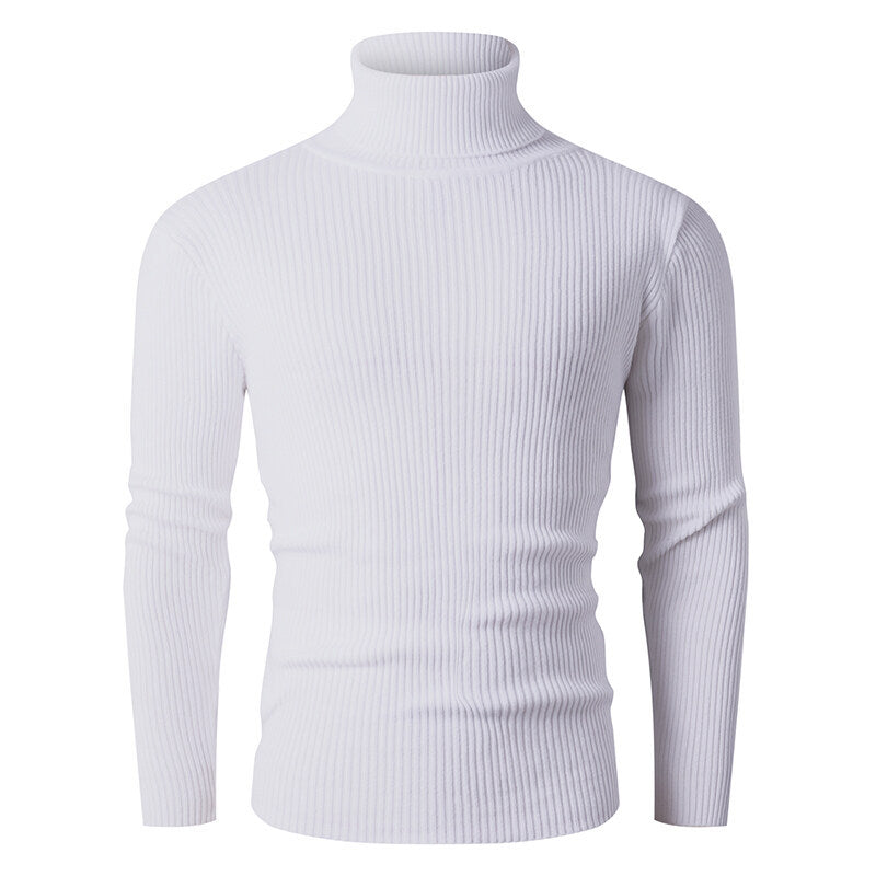 Men's tailored ribbed knit turtleneck sweater Slim Fit Mune Fashion