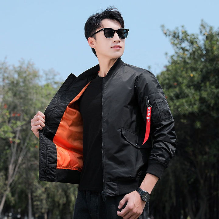 Men's bomber jacket in pilot style with water-repellent nylon shell and sleeve utility pocket Mune Fashion