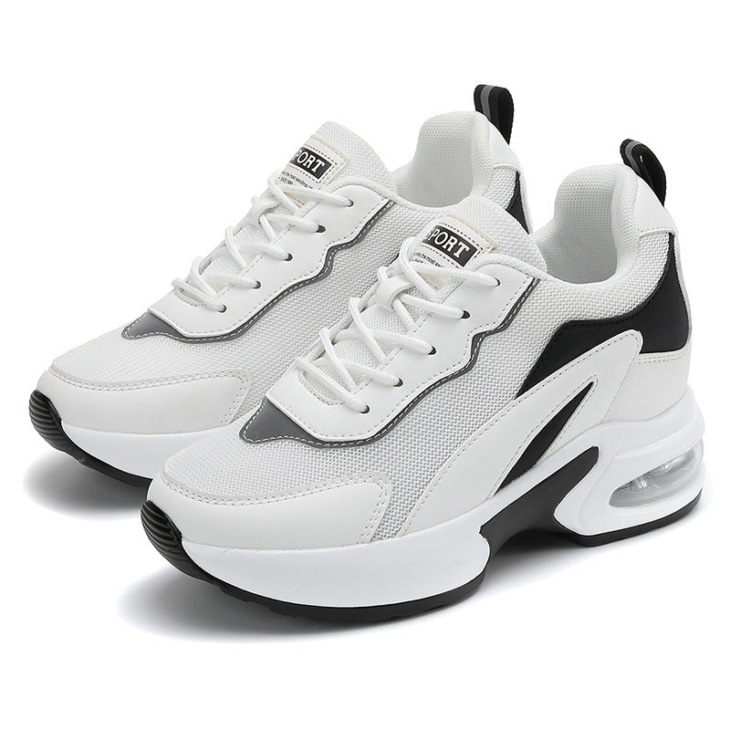 Women's air-cushioned platform sneakers with visible heel air capsule and breathable mesh Mune Fashion
