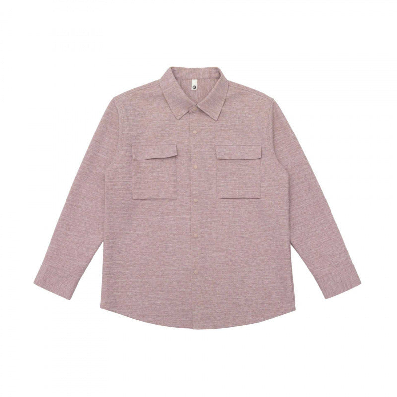 Unisex Overshirt made of structured knit blend with patch flap pockets Mune Fashion