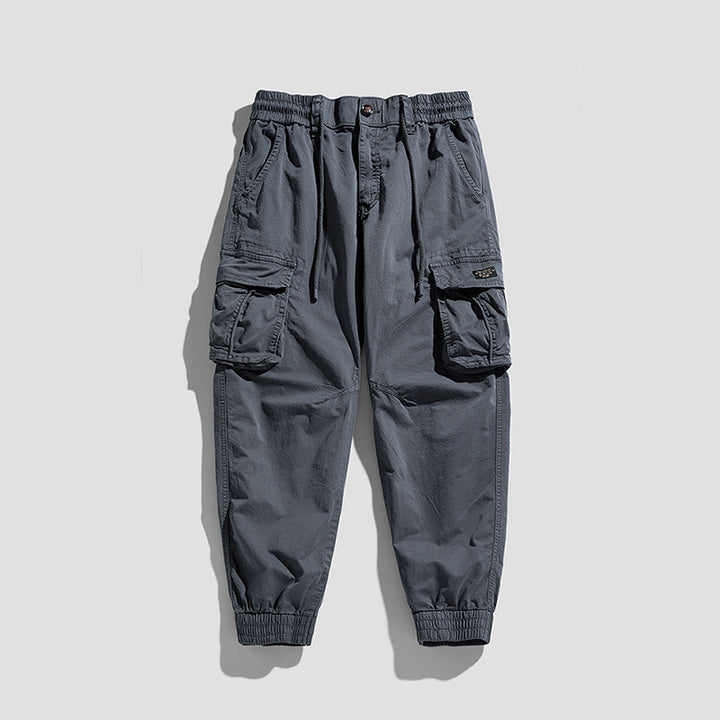 Herren Cargo-Joggerhose im Utility-Look mit elastischem Bund, Multifach‑Taschen und gerippten Knöcheln Mune Fashion
