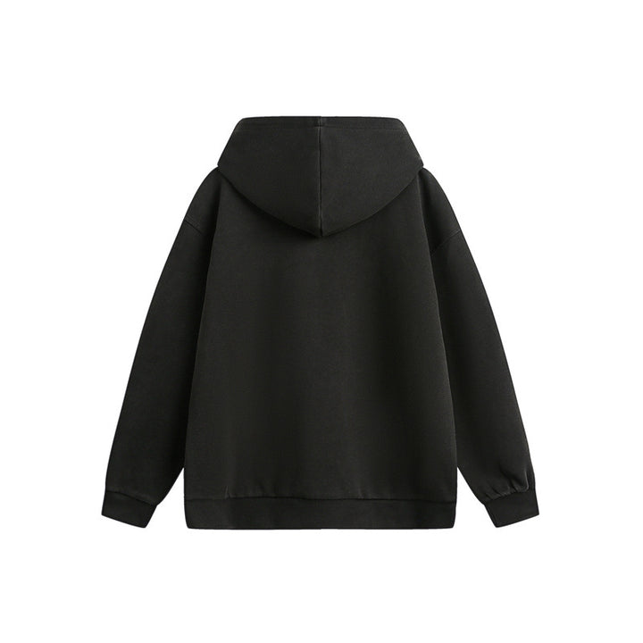 Unisex Oversize Hooded Zip Jacket with Artistic Print Mune Fashion