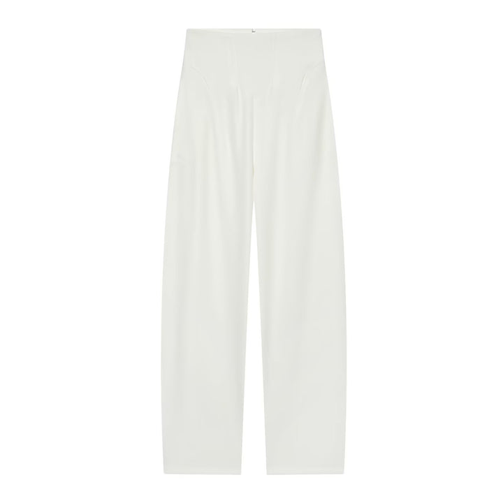 Women's Elegant Two-Piece Suit Set with Blazer without Lapels and High-Waist Wide-Leg Pants Mune Fashion
