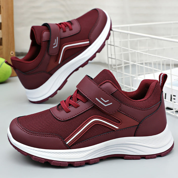 Ladies' nano comfort everyday sneakers with Velcro strap, padded shaft and shock-absorbing lightweight sole Mune Fashion