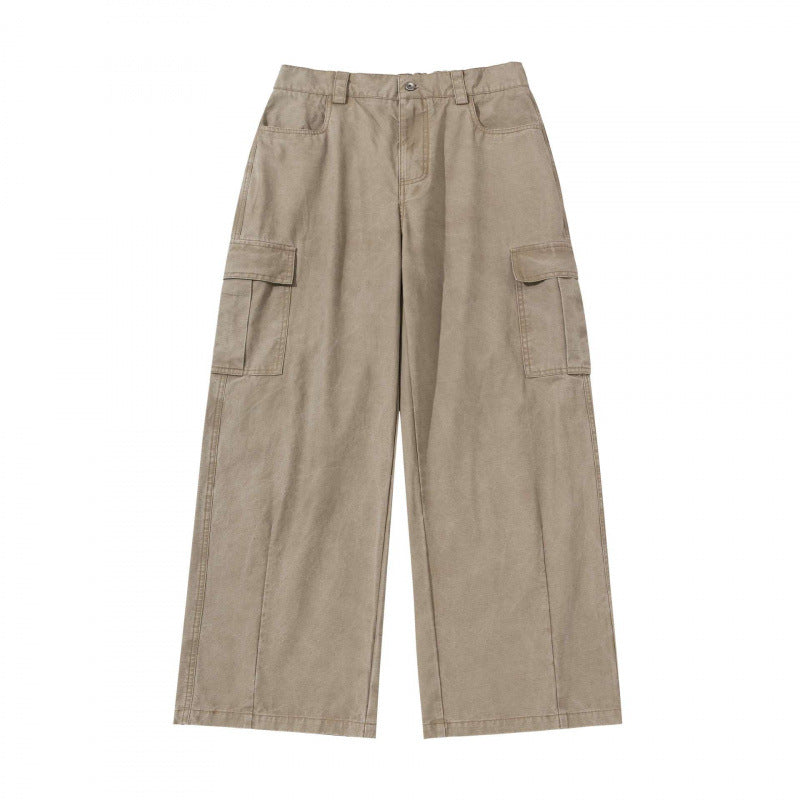 Women's Wide Cargo Culotte Pants made of Cotton Blend with Large Patch Pockets Mune Fashion