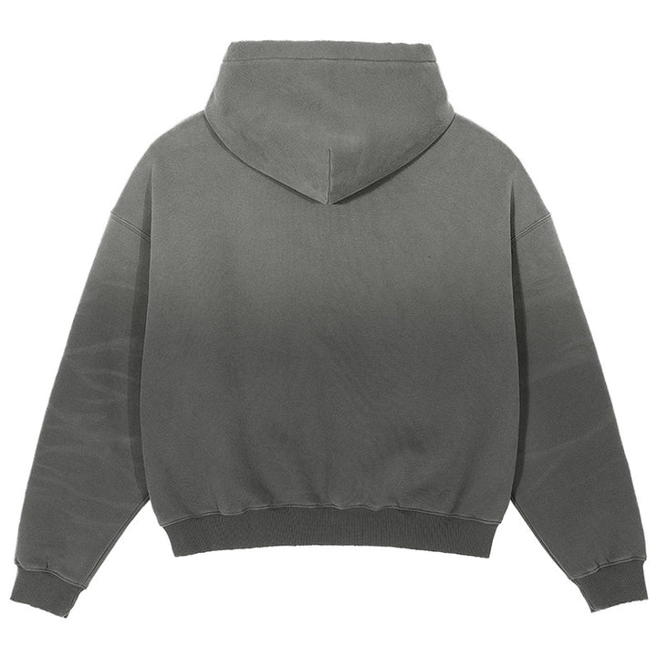 Men's Oversize Hooded Sweatshirt with Washed-Out Vintage Effect and Destroyed Details Mune Fashion