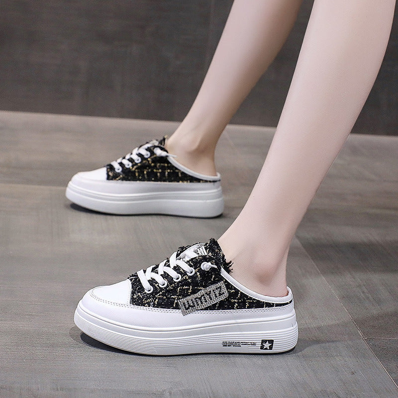 Women Comfortable Sneakers with Fashionable Checkerboard Pattern Mune Fashion