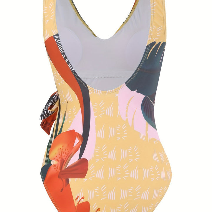 Women One-Piece Swimsuit with Elegant Wrap Skirt Mune Fashion