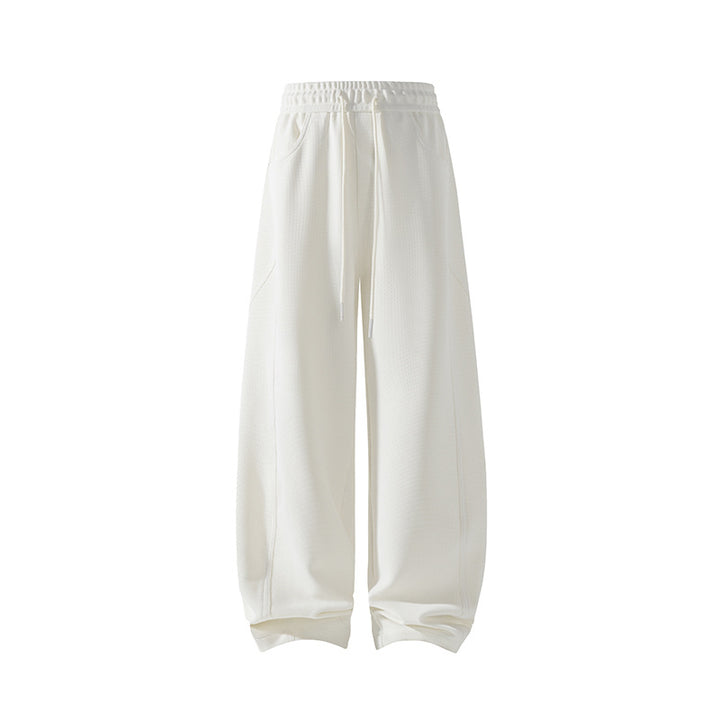 Women Wide Cut Fabric Trousers Mune Fashion