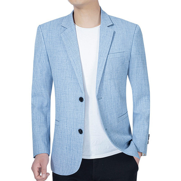 Men's Lightweight Slim-Fit Blazer made of Linen Blend Mune Fashion with Half Lining Mune Fashion
