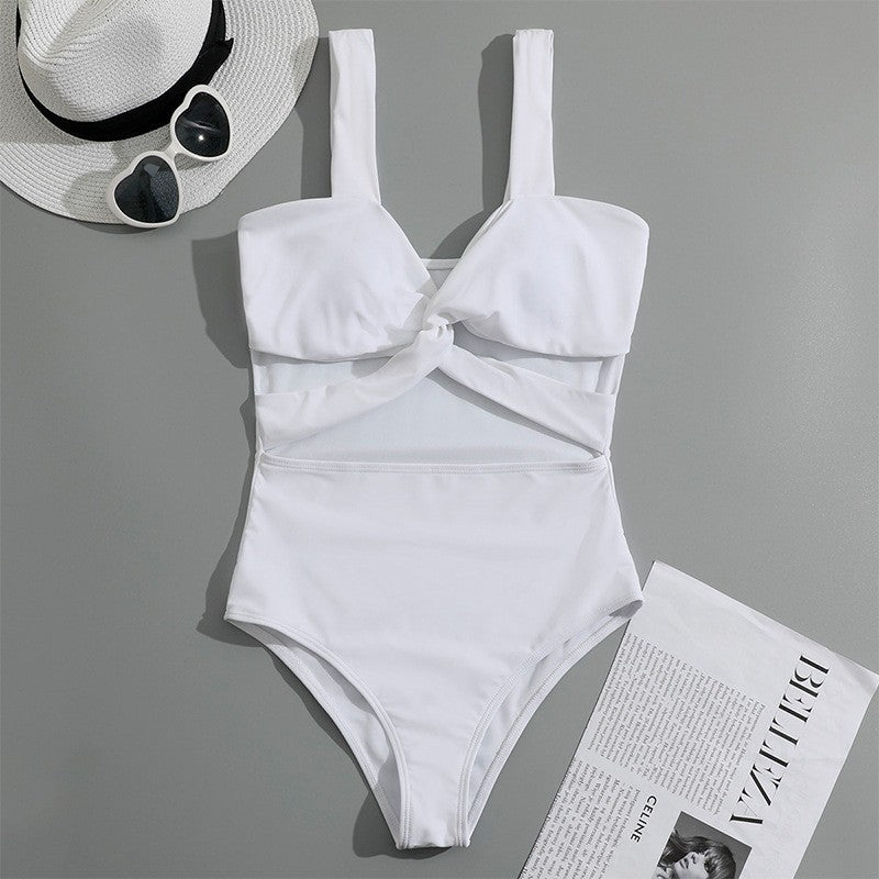Women's one-piece swimsuit with elegant ruffle details Mune Fashion