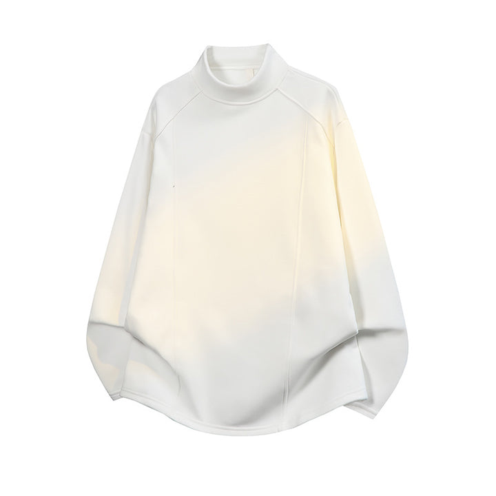 Men's Oversized Stand-Up Collar Sweatshirt with Raglan Sleeves and Subtle Gradient Mune Fashion