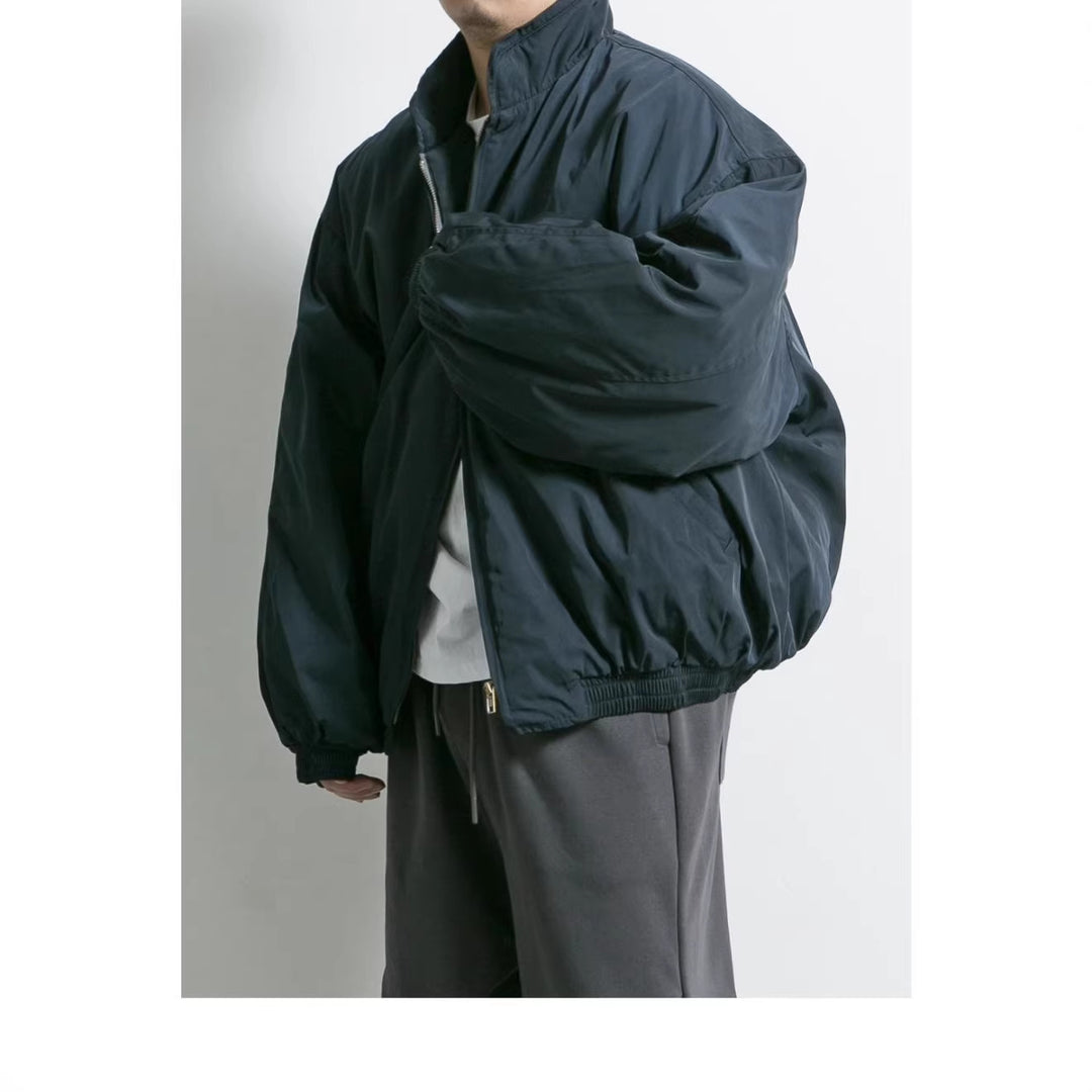 Men's Lightweight Quilted Jacket with High Collar Mune Fashion