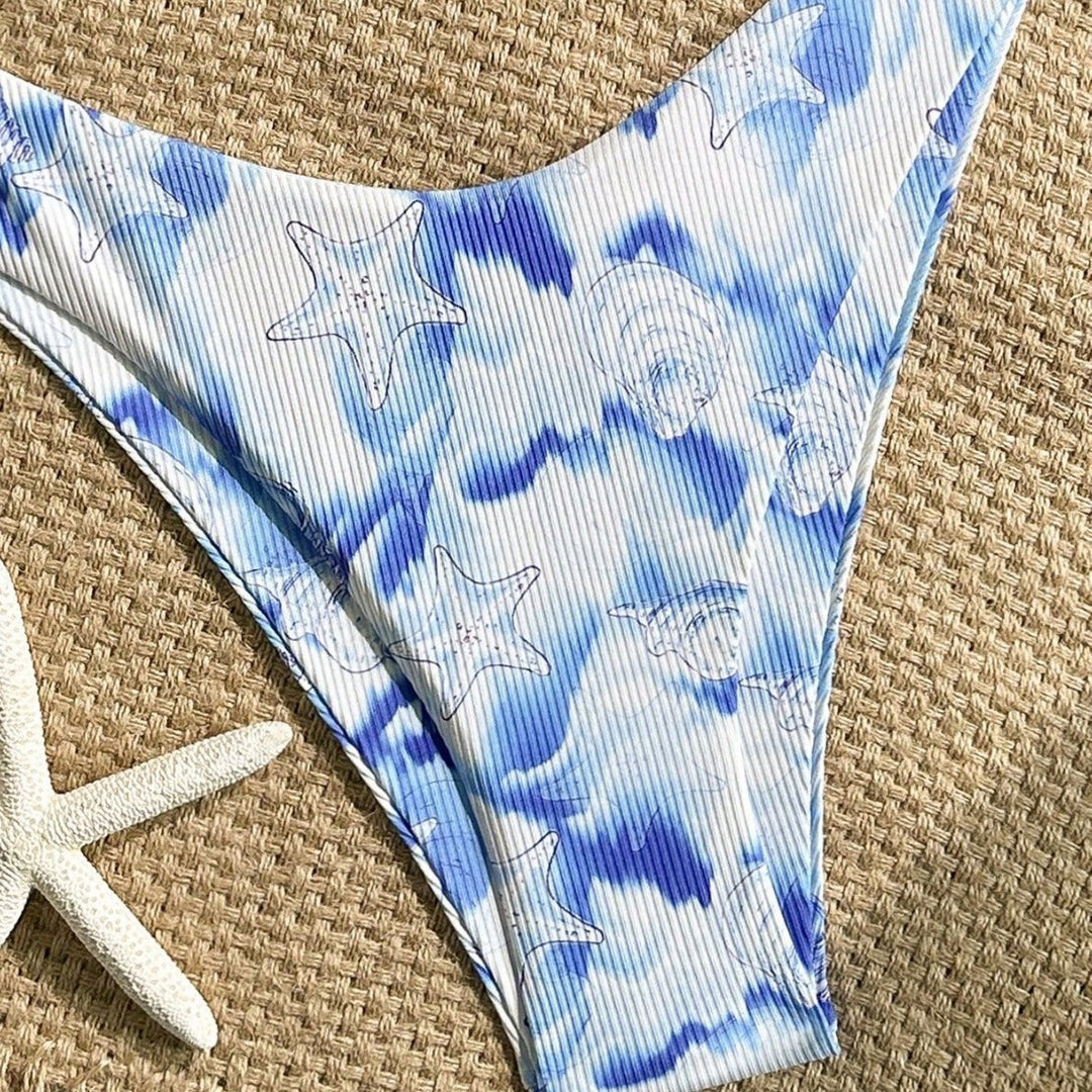 Women's Triangle Bikini with Maritime Motif Mune Fashion