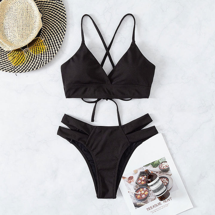 Women's triangle bikini with refined straps and elegant cut Mune Fashion