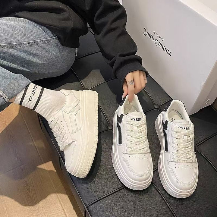 Ladies Elegant and fashionable sneakers with high platform sole Mune Fashion