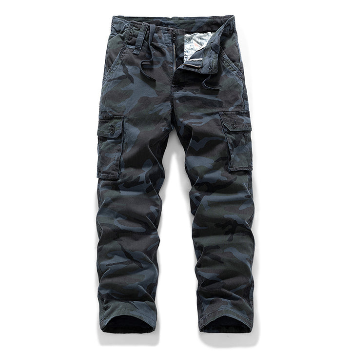 Herren Cargohose im Military‑Look mit Mehrfachtaschen, Kordelzugbund und verstärkten Kniepartien Mune Fashion