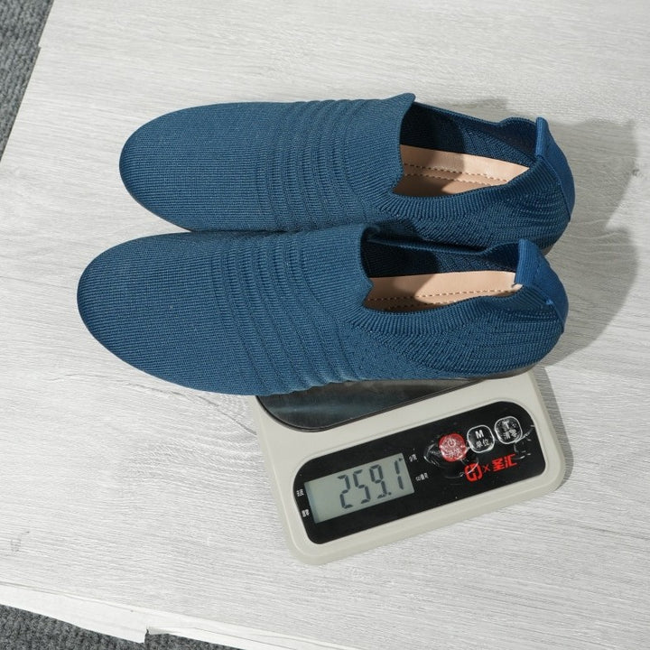 Men's breathable knit slip-on sneaker with elastic entry and padded comfort footbed Mune Fashion