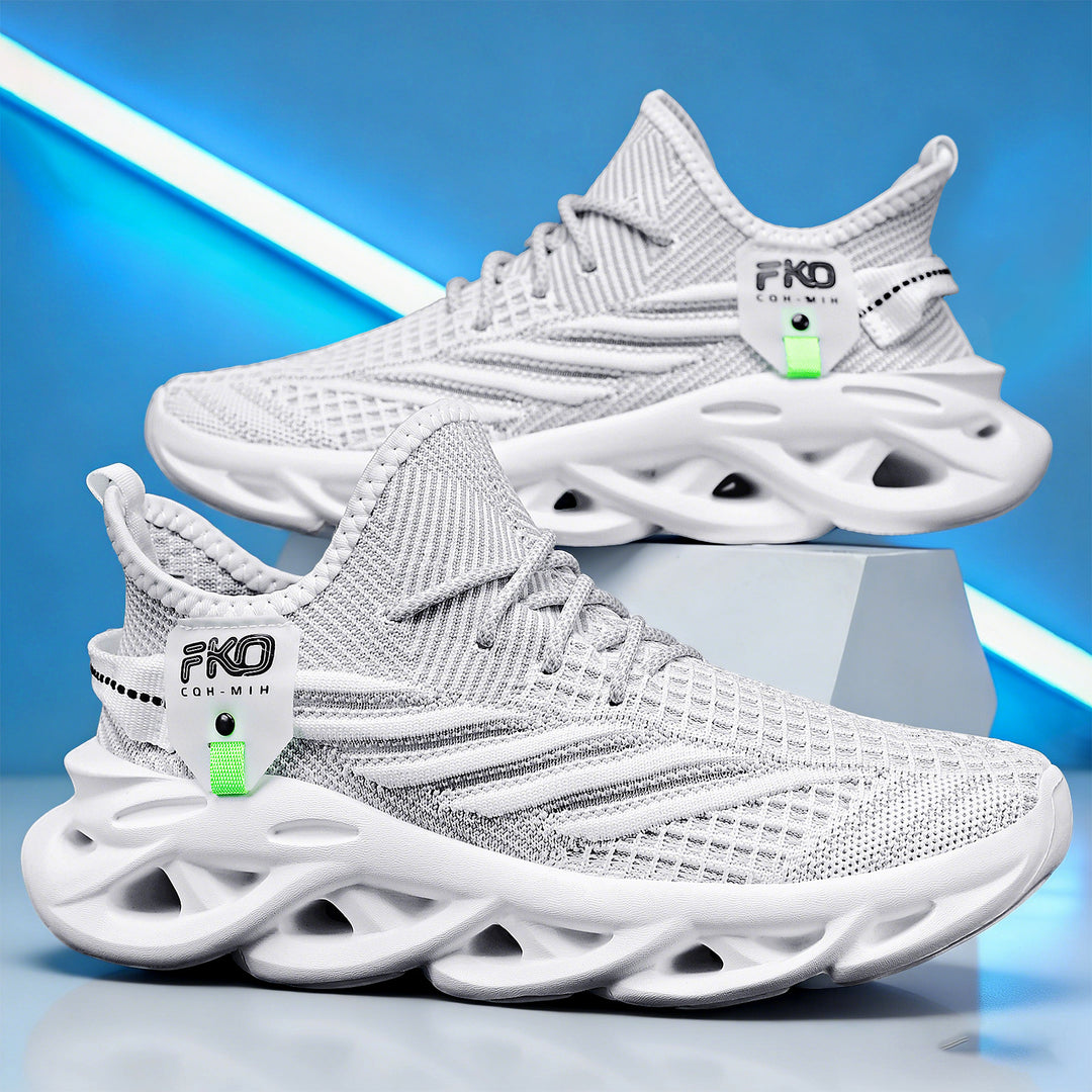 Men's nan lightweight knit sneakers with seamless sock upper, breathable mesh upper material, and innovative hollow molded EVA cushioning Mune Fashion
