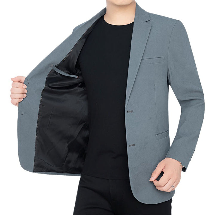 Men's Slim-Fit Unlined Blazer with Notch Lapel and Two-Button Silhouette Mune Fashion