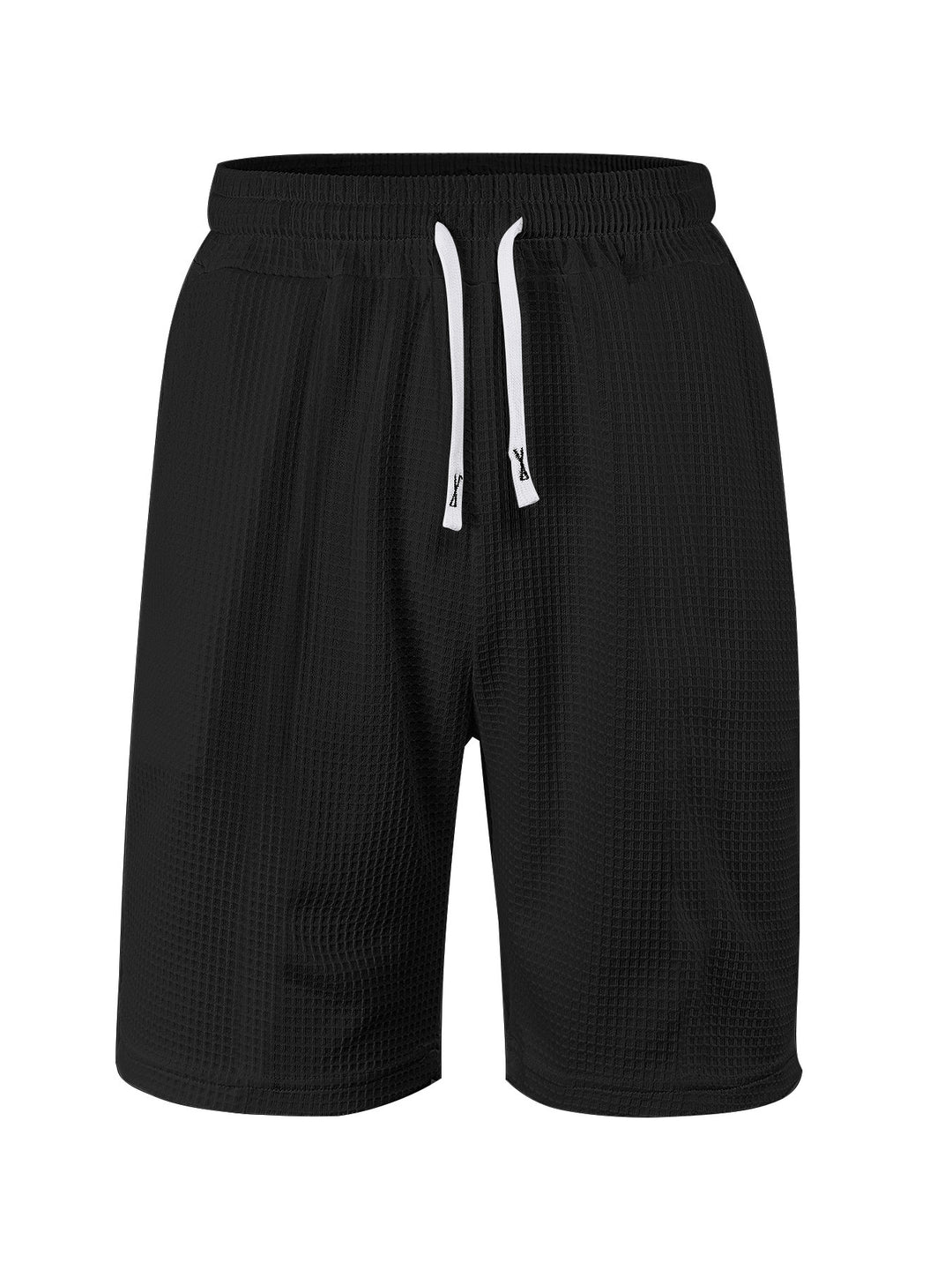 Men's breathable waffle pajama shorts with elastic comfort waistband, drawstring, and side pockets Mune Fashion