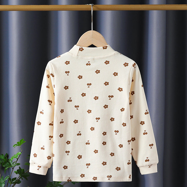Girls long-sleeve shirt with playful flower and animal design Mune Fashion