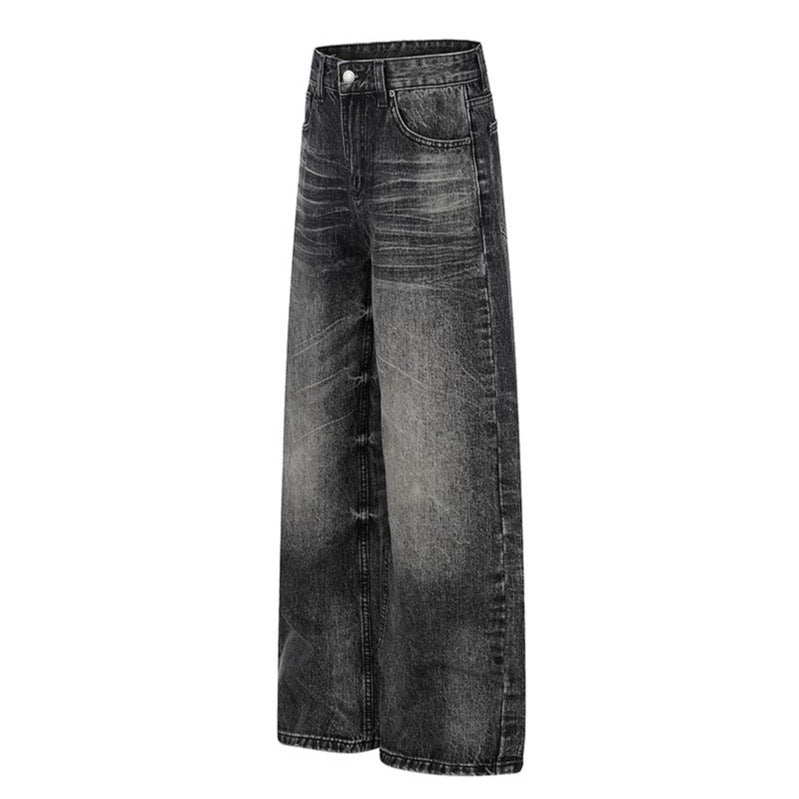 Women high-waisted wide Palazzo jeans with used effect Mune Fashion
