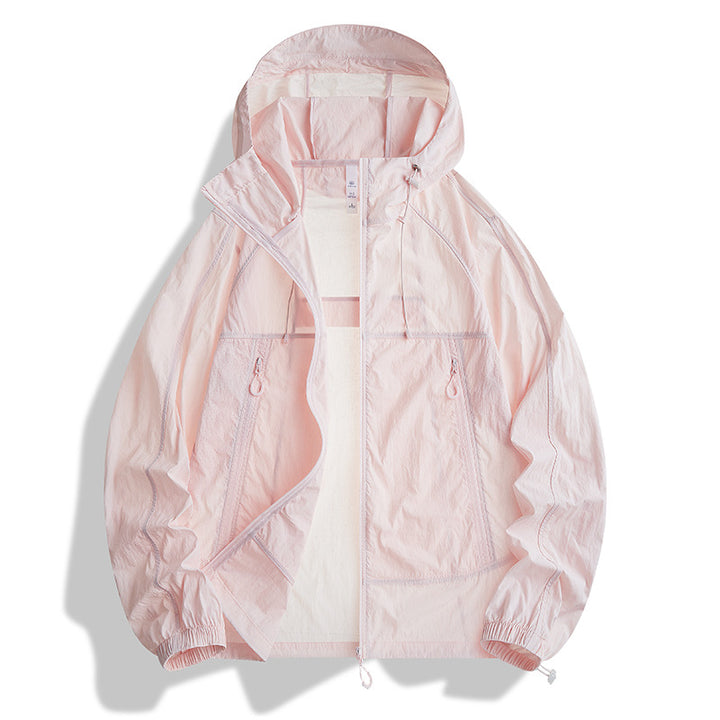 Men's Ultralight Hooded Wind Jacket with Pack Function, Mesh Lining & Zipper Pockets Mune Fashion