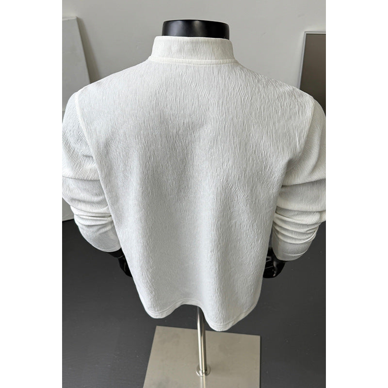 Men's High-Quality Long-Sleeved Sweater with Button Placket Mune Fashion