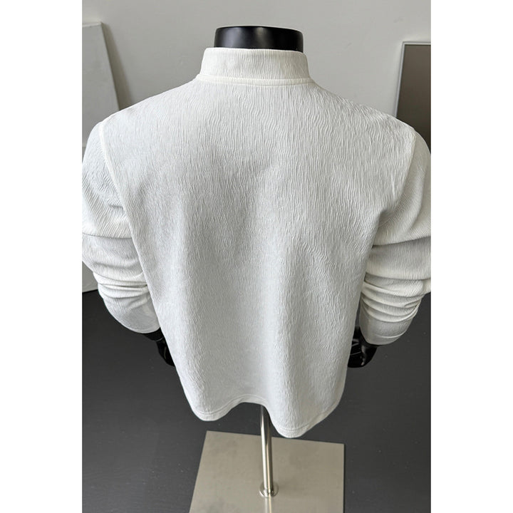 Men's High-Quality Long-Sleeved Sweater with Button Placket Mune Fashion