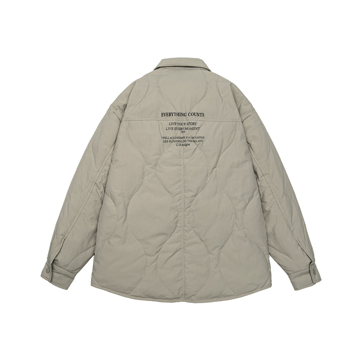 Men's Quilted Oversized Shirt Jacket with Quilting, Snap Buttons, and Chest Pockets Mune Fashion