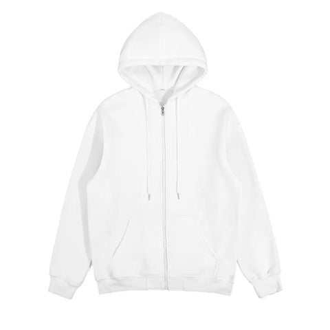 Unisex minimalist Zip Hoodie made of heavy cotton blend with kangaroo pockets and ribbed cuffs Mune Fashion