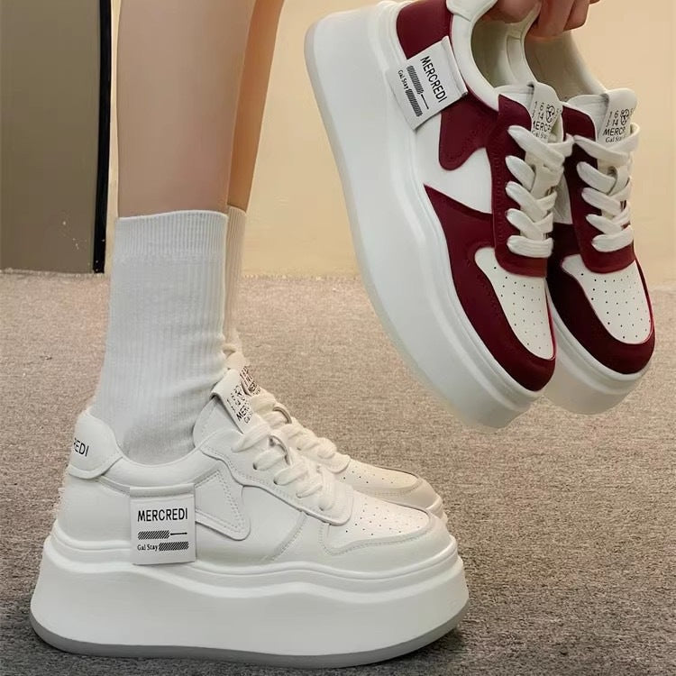 Women's Platform Sneaker with Airy Mesh Upper and Comfortable Cushioning Mune Fashion