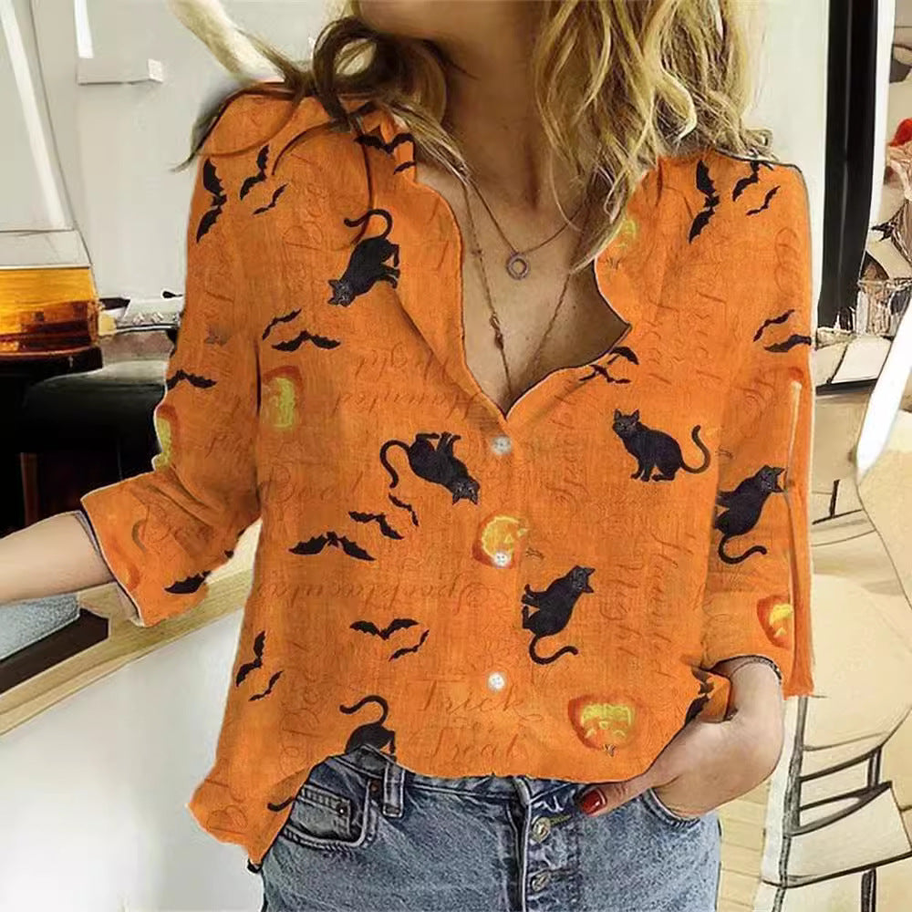 Women Printed Blouse Mune Fashion