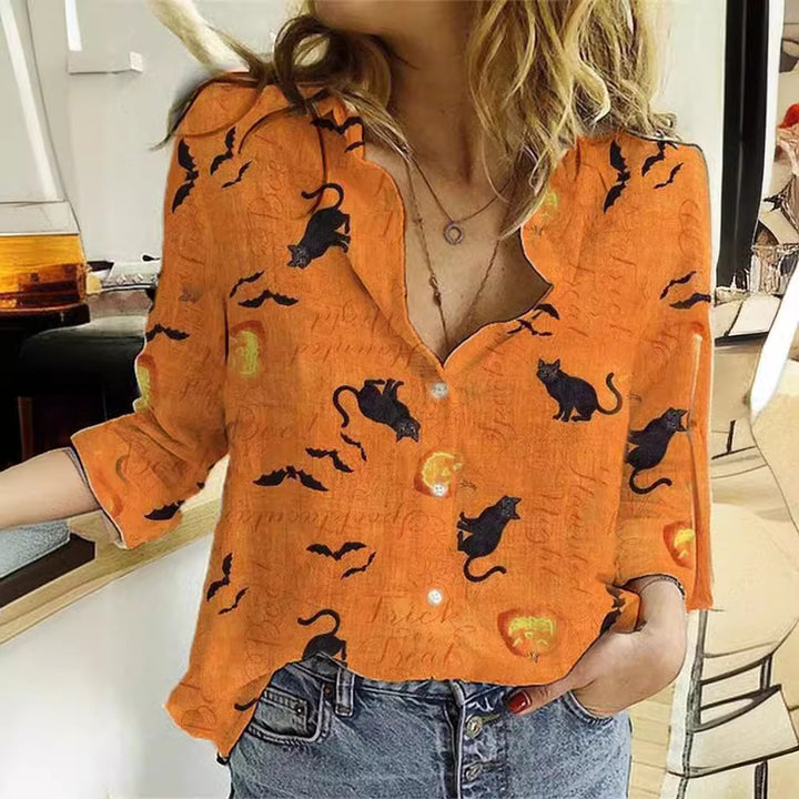 Women Printed Blouse Mune Fashion