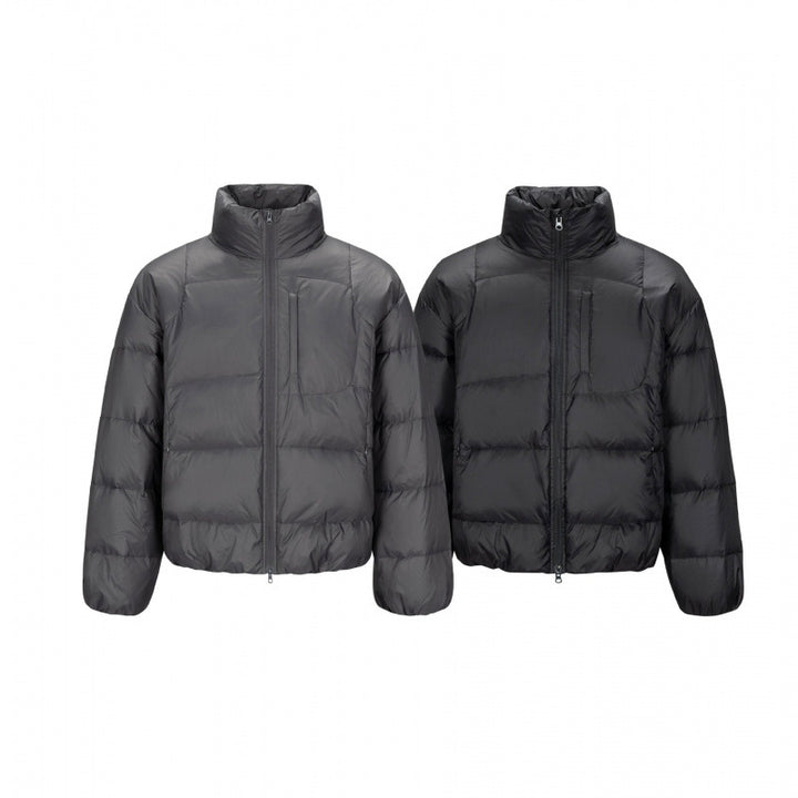 Men's short-cut compact packable puffer jacket with stand-up collar and hidden chest pocket Mune Fashion