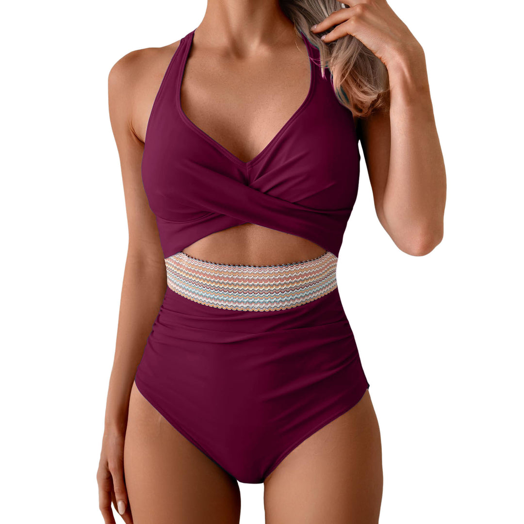 Women One-Piece Swimwear with Innovative Wrap Look Mune Fashion