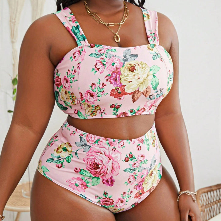 Women's Colorful Floral Bikini in Retro Style Mune Fashion