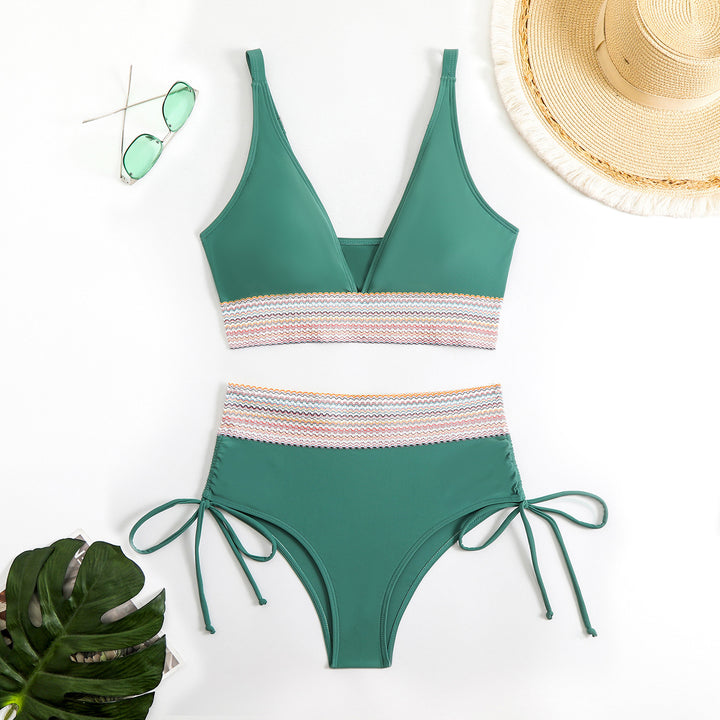 Women's High-Cut Bikini with Adjustable Ties Mune Fashion