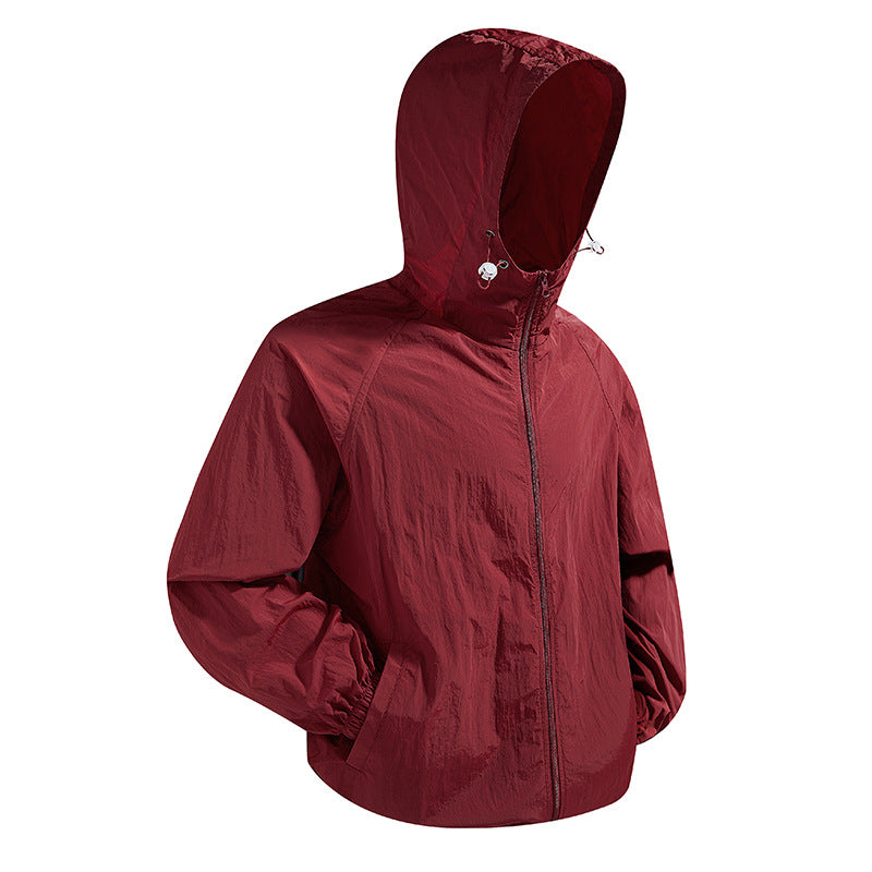 Unisex Lightweight packable hooded windbreaker with water-repellent ripstop shell and adjustable hood Mune Fashion