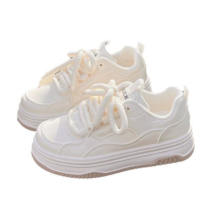 Women's Platform Sneakers with Thick Sole and Breathable Upper Material Mune Fashion