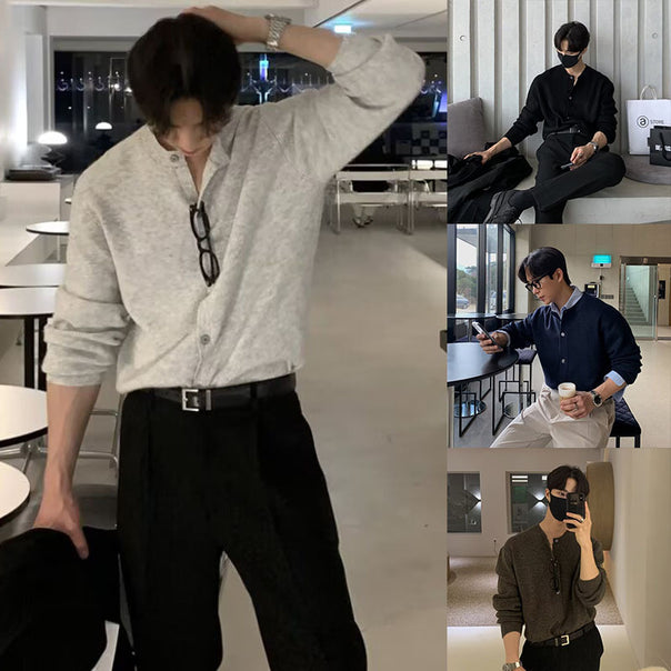 Men Stylish Long Sleeve Cardigan Mune Fashion