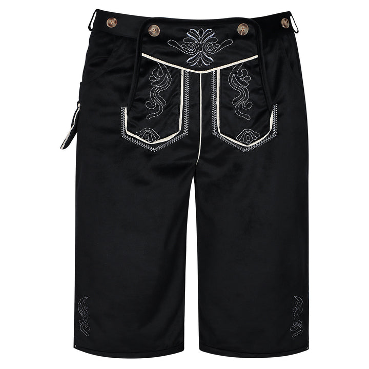 Men's short traditional trousers with embroidered front and comfort waistband Mune Fashion
