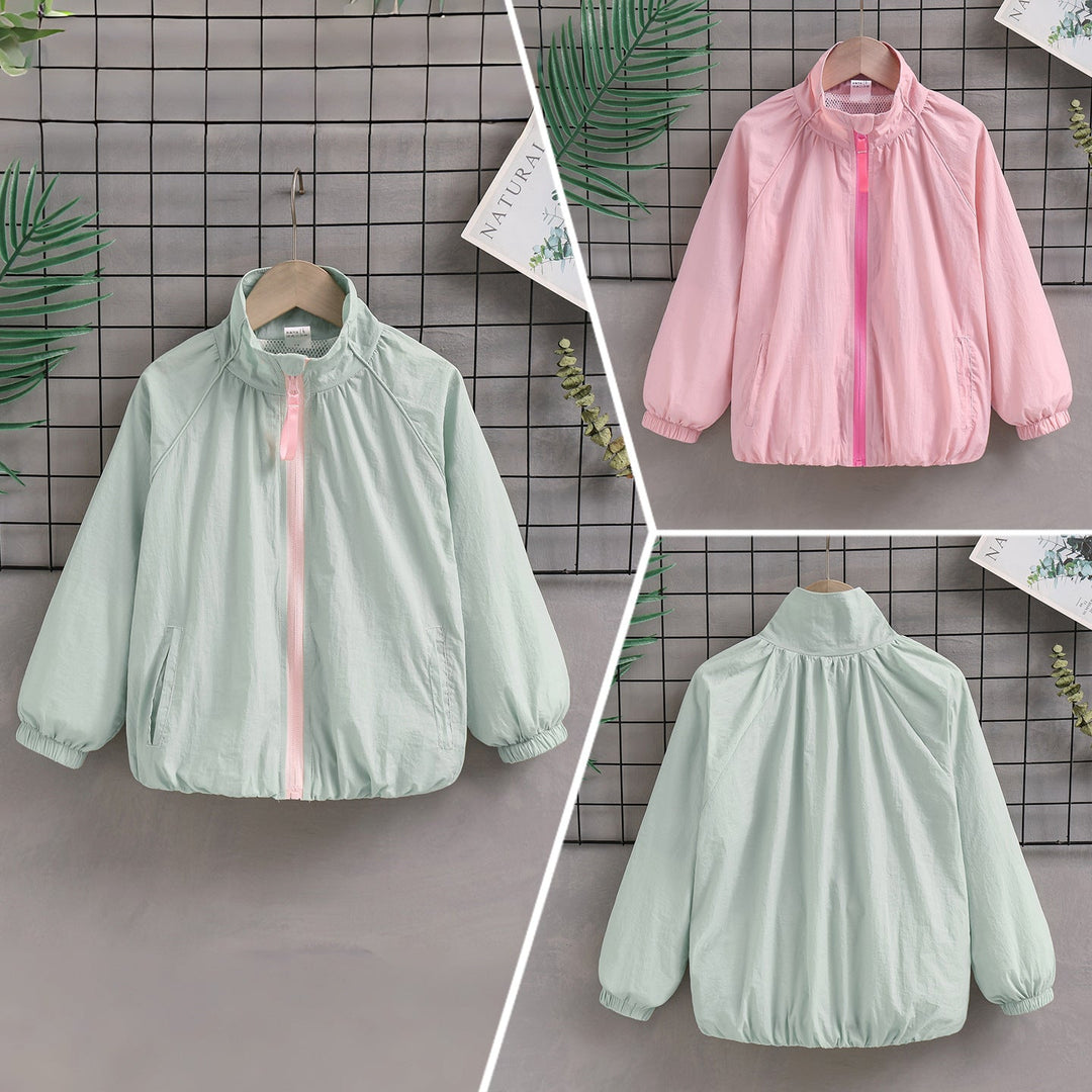 Women's lightweight transitional jacket with standing collar, mesh lining, and elastic cuffs Mune Fashion